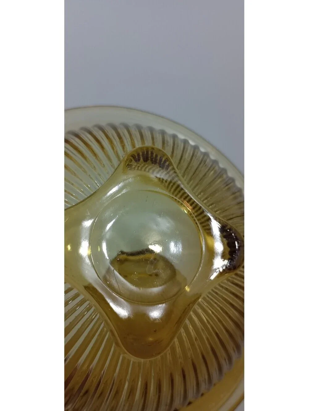 SET of 3 Federal Glass Stacking Amber Glass Mixing Serving Bowls Depression